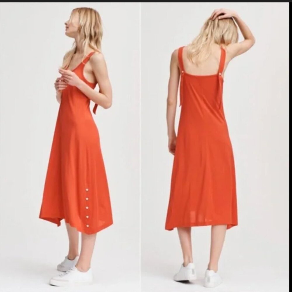 rag & bone allegra tank dress red-orange xs